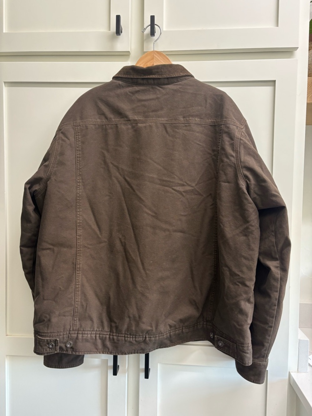 Woolrich Barn Jacket men’s XXL Sherpa Lined Canvas Chore Coat Brown Workwear - Picture 4 of 9
